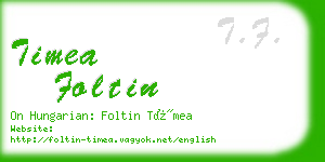 timea foltin business card